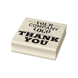 Custom Logo Thank You for Business or Company Rubber Stamp