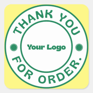 Custom Logo Thank You For Your Order Sticker