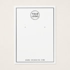 Custom logo thin black border earring display card