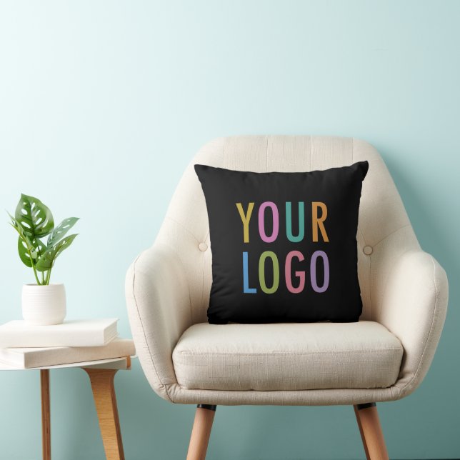 Custom Logo Throw Pillow Business Personalized (Chair)