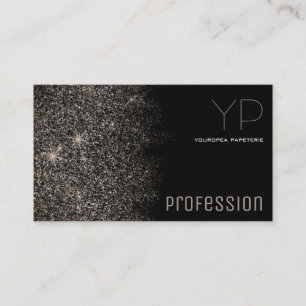 Custom Logo Trendy Platinum Silver Glitter Elegant Business Card