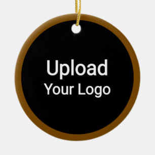 Custom Logo Upload   Personalized Business Ceramic Ornament