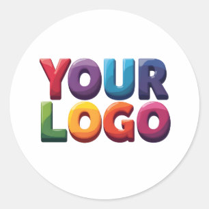 Custom Logo Upload Your Logo   Business & Brand  Classic Round Sticker