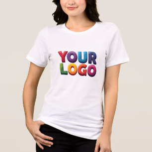 Custom Logo Upload Your Logo Business & Brand Tri-Blend Shirt