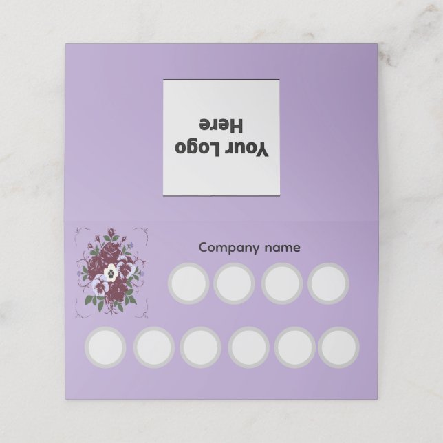 Custom Logo Violet 20 Point Card (Outside Unfolded)
