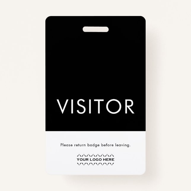 Custom Logo Visitor Badge (Front)