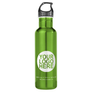 Custom Logo Water Bottle with Handle Green 24 oz