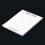 Custom Logo Website Notepad Promotional Business<br><div class="desc">Custom Colours and Font - Your Logo and Text - Info Promotional Business Personalized Notepad / Gift - Add Your Logo / Image and Text / Information - Resize and move elements with Customization tool. Choose / add your favourite colours / font / size ! Please use your logo -...</div>