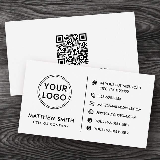 Custom logo website social media modern QR code (Custom logo website social media modern QR code)