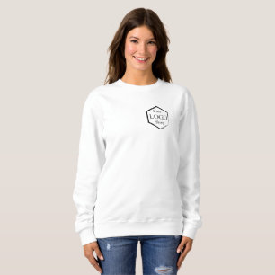 Custom Logo White Business Employee Company Staff Sweatshirt