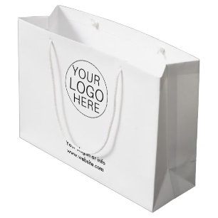  Custom Logo White Gift Bag for Businesses 