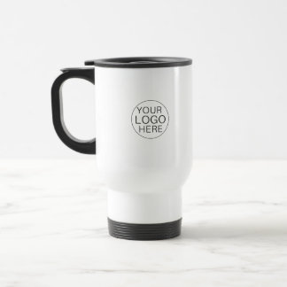 Custom Logo White  Travel Mug