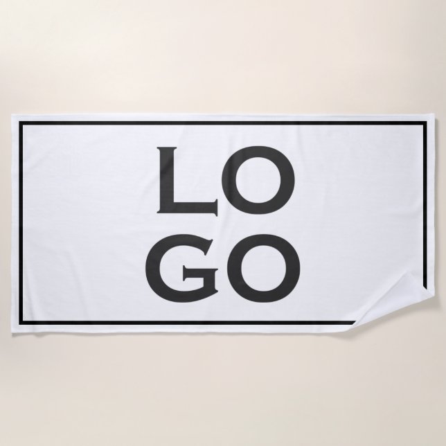 Custom Logo with Frame Beach Towel (Front)
