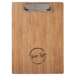custom logo wood planks texture clipboard