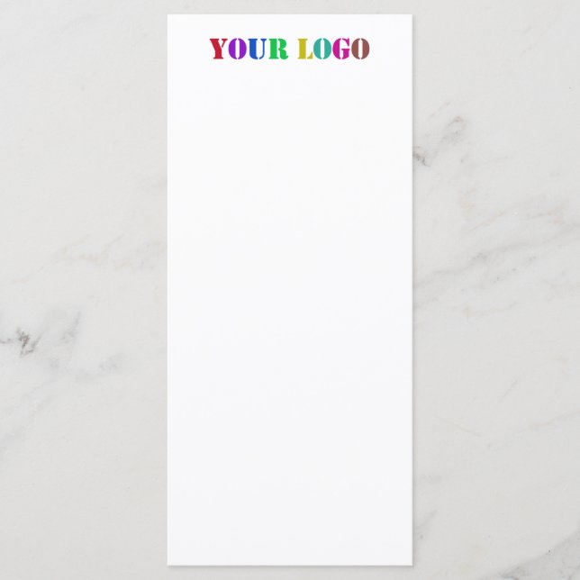 Custom Logo Your Business Branded Menu Example (Front)