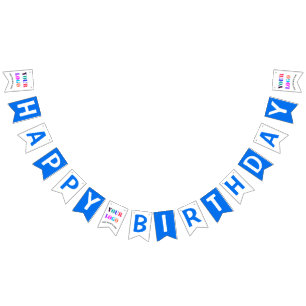 Custom Logo Your Business Office Birthday Party Bunting Flags