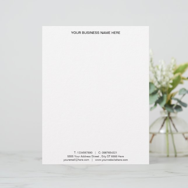 Custom Logo Your Business Personalized Letterhead (Standing Front)