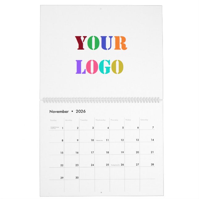 Custom Logo Your Business Promotional Calendar (Nov 2026)