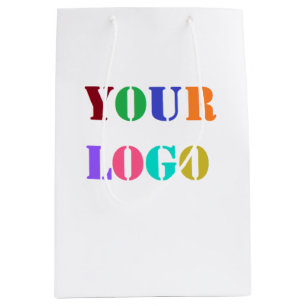 Custom Logo Your Business Promotional Personalized Medium Gift Bag