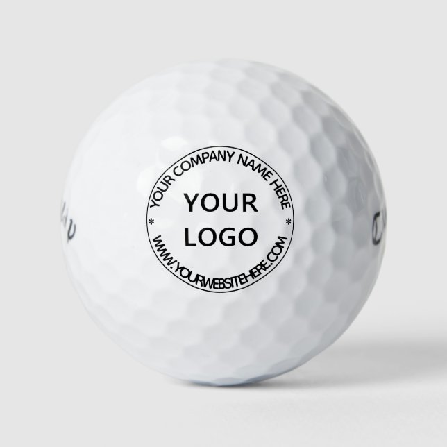 Custom Logo Your Business Stamp Personalized Golf Balls (Front)