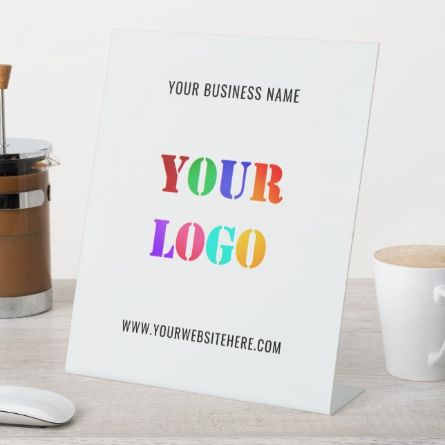 Custom Logo Your Promotional Business Personalized Pedestal Sign (In SItu)