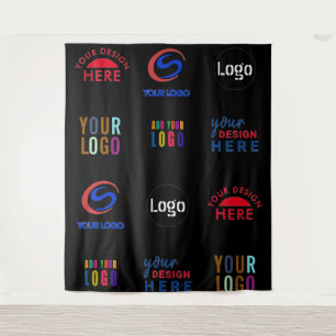 Custom Logos Event Backdrop Step and Repeat Tapestry