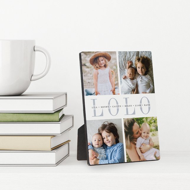 Custom "Lolo" Grandchildren Photo Collage Plaque (Creator Uploaded)