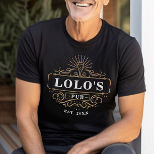 Custom Lolo's Pub Home Bar Year Established T-Shirt