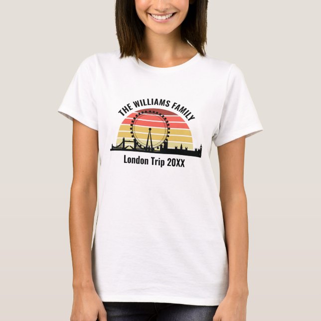 Custom London Vacation Sunset Women's T-Shirt (Front)