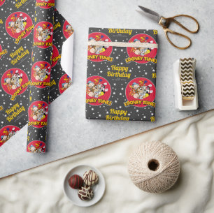 Custom LOONEY TUNES™ Logo Happy Birthday Wrapping Paper