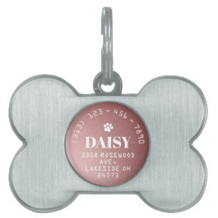 Custom Lost and Found Bone Pet Tag ID
