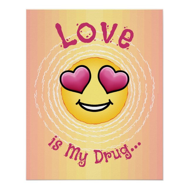 Custom Love Eyes Emoji Poster (Front)