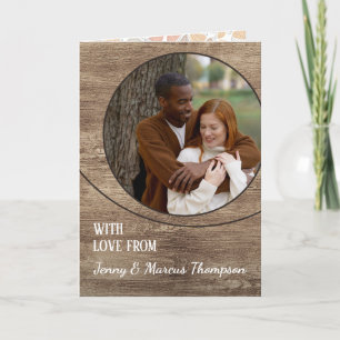 Custom Love For A Happy Thanksgiving Holiday Card