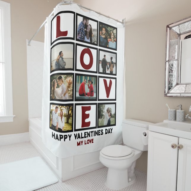 Custom Love Happy Valentines Day 8 Photo Collage (In Situ)