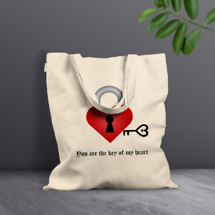 Custom Love Key Tote Bag
