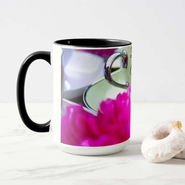 Custom Love & Light 15oz Coffee Mug By EditorsPick (With Donut)