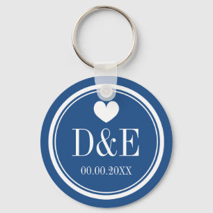 Custom love monogram wedding party favour keychain