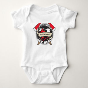 Custom Love My Firefighter Baby Bodysuit