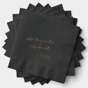 Custom Love Note Handwritten Style Wedding Vows  Foil Napkins