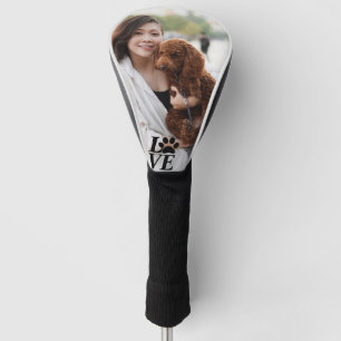 Custom LOVE Paw Print Golf Head Cover 
