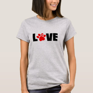 Custom Love Paws Animal Chat Dog T-shirt Design
