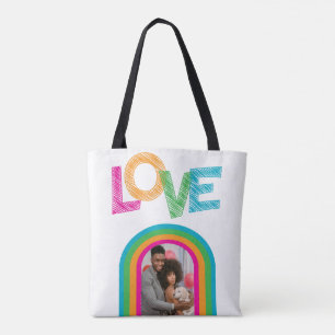 Custom LOVE Personalized Photo Tote Bag