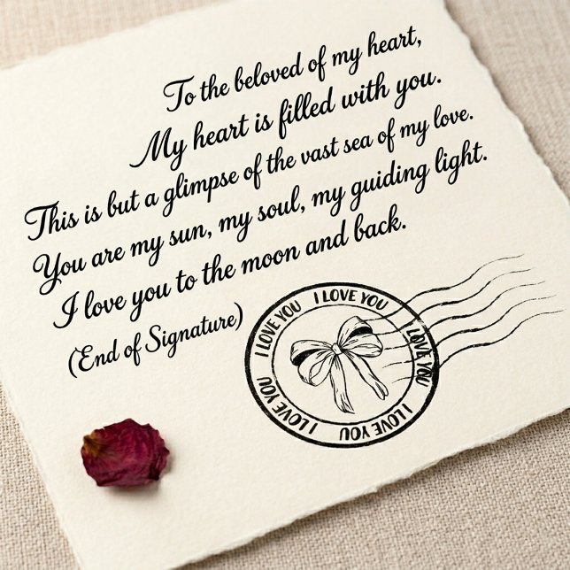 Custom Love Postmark Rubber Stamp (Custom Love Postmark Stamp)
