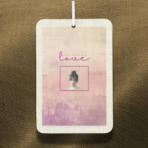 Custom Love Script Heather & Dusk Poet Air Freshener