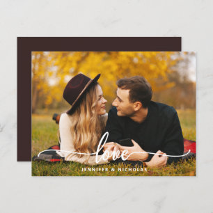 Custom Love Script Photo Postcard