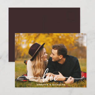 Custom Love Script Photo Postcard