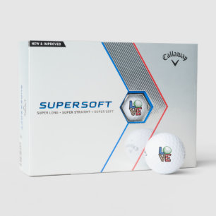 Custom Love Stacked Graphic Golf Balls - Callaway