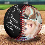 Custom Love You Daddy Photo Baseball<br><div class="desc">Custom baseball for a dad featuring 12 family photos for you to replace with your own,  the text "love you daddy" in a elegant script font,  a red heart,  and the childrens names.</div>