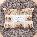 Custom Love You Grandma Grandkids Photo Collage Accent Pillow<br><div class="desc">Love you Grandma! Beautiful modern family photo collage gift for a beloved grandmother combines whimsical handwritten script with modern typography and layout. Fill this custom accent pillow with 8 favourite family photos of grandchildren,  weddings and other life events and bring a smile to grandma's face for years to come.</div>