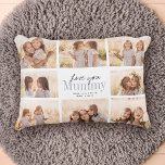 Custom Love You Mummy Mothers Day Photo Collage Accent Pillow<br><div class="desc">Love you Mummy! Beautiful modern family photo collage gift for a beloved mother combines whimsical handwritten script with modern typography and layout. Fill this custom accent pillow with 8 favourite family photos of children,  weddings and other life events and bring a smile to mom's face for years to come.</div>